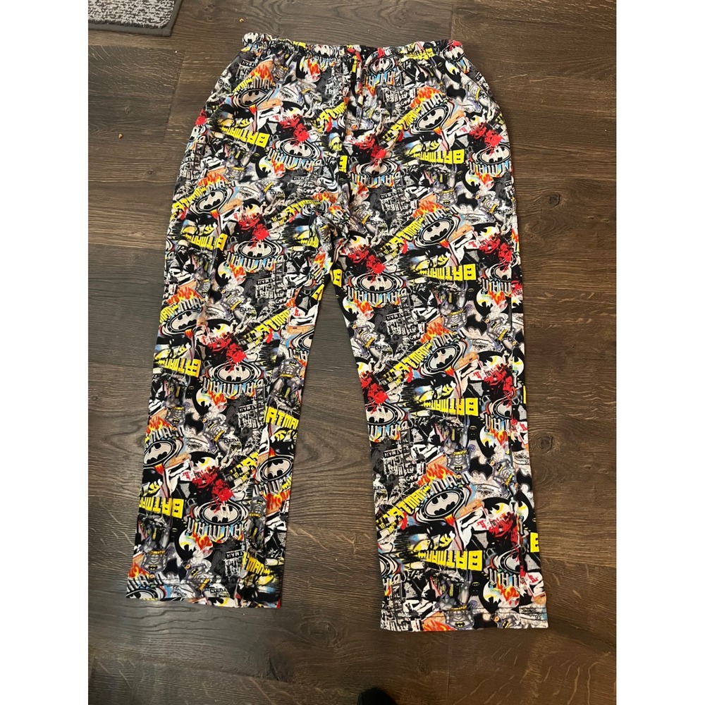 Batman DC Comics Mens Lounge Pajama Pants All Over Print Cotton Medium